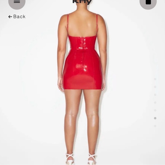 NWT! KHY x Poster Girl Latex Dress Mini Red Sexy XXS - Picture 2 of 9